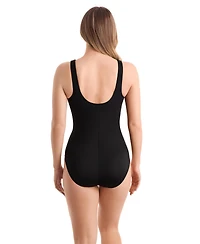 ShapeSolver Women's Crewneck One-Piece Swimsuit