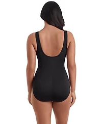 ShapeSolver Women's Scoop Neck One-Piece Swimsuit