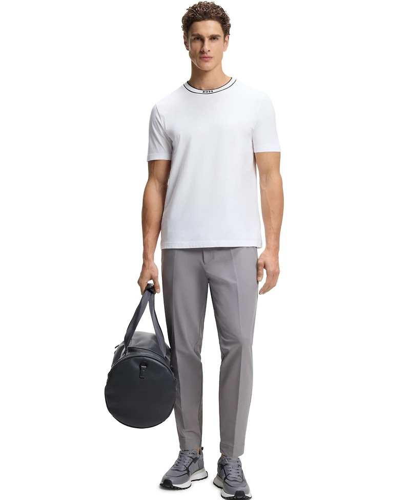 Boss by Hugo Men's Contrast Stripe Cotton T-Shirt