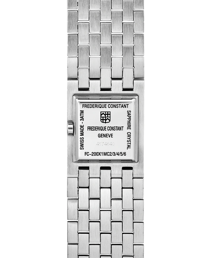 Frederique Constant Women's Manchette Silver-Tone Stainless Steel Bracelet Watch, 25.7mm