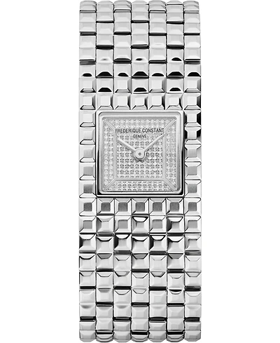 Frederique Constant Women's Manchette Silver-Tone Stainless Steel Bracelet Watch, 25.7mm