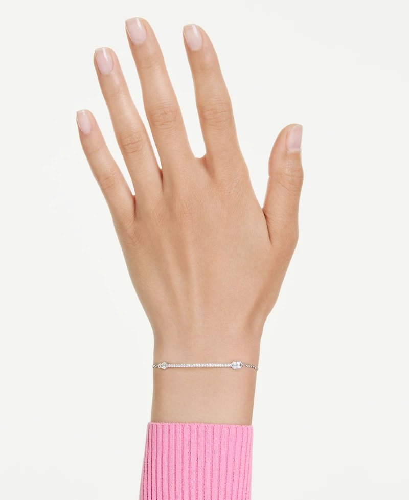 Swarovski Mixed Cuts, Arrow, White, Rhodium Plated Bracelet