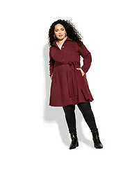 City Chic Women's Blushing Belle Coat