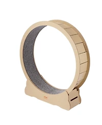 Aostirmotor 52 in Wooden Cat Running Wheel with Carpeted Runway in Natural Wood