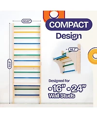 ComfyBumpy Gymnastic Ladder Convertible Montessori Wall Gym & Play Table. Climbing Set for Active & Focused Play. (Set of 1)