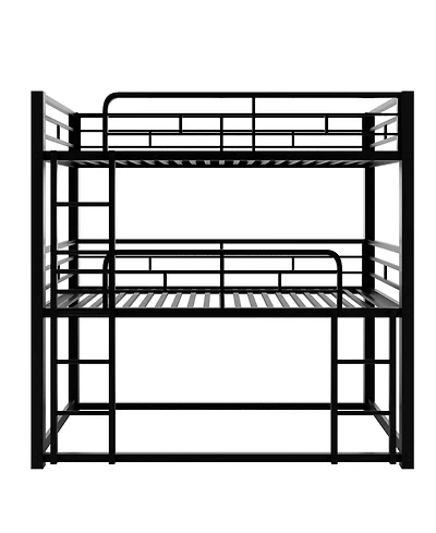 Boyel Living Metal Twin Triple Bunk Bed