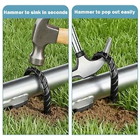 Yescom 16 Pack Trampoline Stakes Ground Anchors 11 Inch U Shaped Heavy Duty for Outdoor Camping Tent