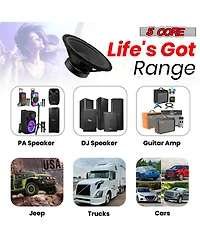 5 Core Drum Microphone Kit 9Pc All Metal Drummer Mics Tom/Snare & Cymbals Wired Instrument Drums Set