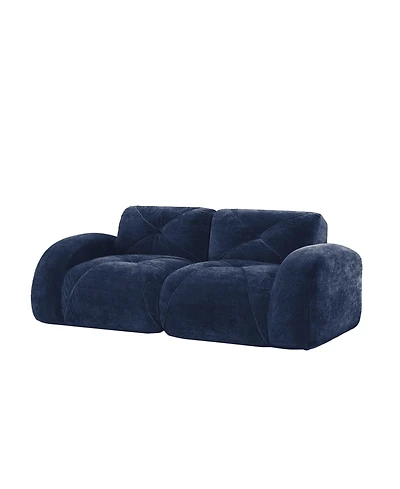 Boyel Living 2-Seater Tufted Sofa Couches with Soft Velvet Fabric and No Assembly Required
