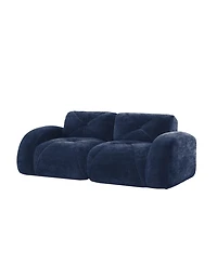 Boyel Living 2-Seater Tufted Sofa Couches with Soft Velvet Fabric and No Assembly Required