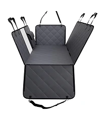 Cozito Back Seat Extender for Dogs, Waterproof Hard-Bottom Dog Hammock/Seat Cover, 54 x 24 in, 400 lb Support, Mesh Window & Storage Pocket, Car/Suv