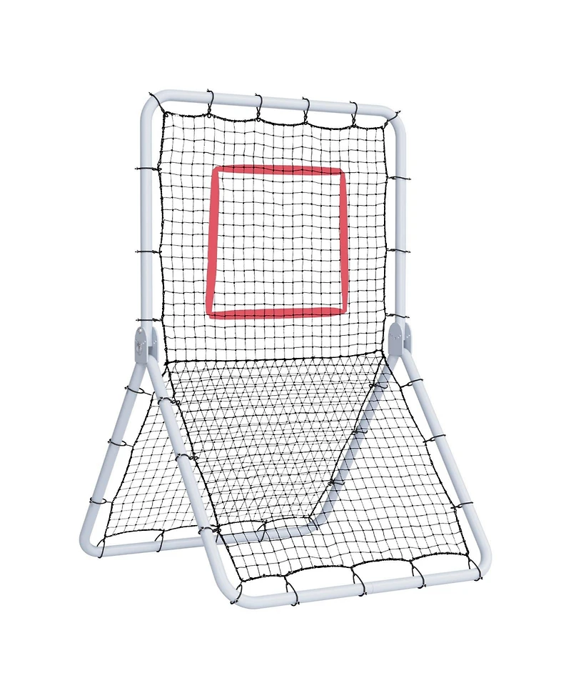 Mecale Baseball/Softball Rebounder Net, 3.5' x 6', Pitchback Trainer, Fielding Practice, 5 Adjustable Angles