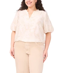 Vince Camuto Plus Size V-Neck Short-Sleeve Top