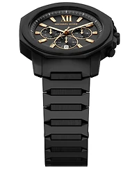 Michael Kors Men's Prescott Chronograph Black Ip Stainless Steel Watch, 44mm