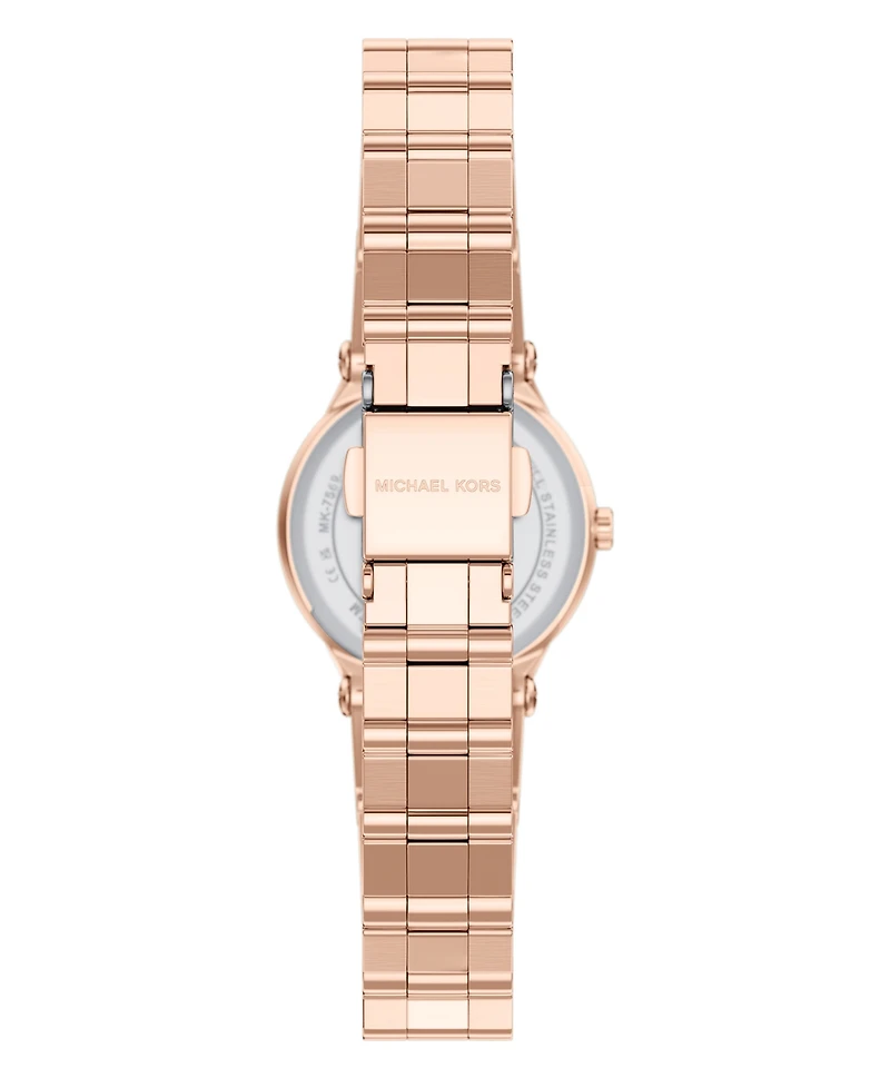 Michael Kors Women's Billie Three-Hand Rose Gold-Tone Stainless Steel Watch, 26mm