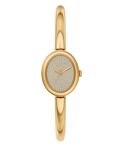 Michael Kors Women's Maude Three-Hand Gold-Tone Stainless Steel Watch, 21mm