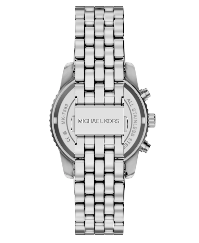 Michael Kors Women's Bryant Chronograph Silver-Tone Stainless Steel Watch, 35mm