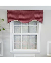 Rlf Home Passat Cornice 100% Cotton Rod Pocket Window Valance 50" x 17" Red