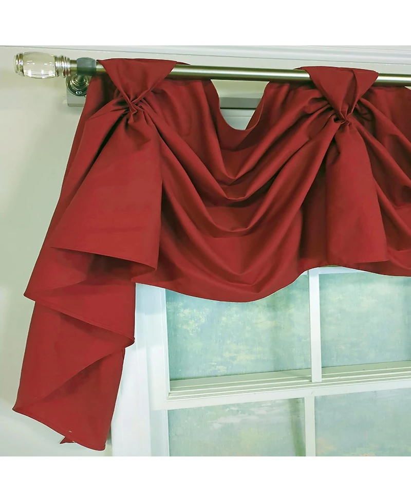 Rlf Home Classic Twil 3-s Victory 100% Cotton Tab Top Swag Window Curtain 54" x 25"