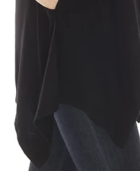 White Mark Women's Short Sleeve Swing Tunic Top