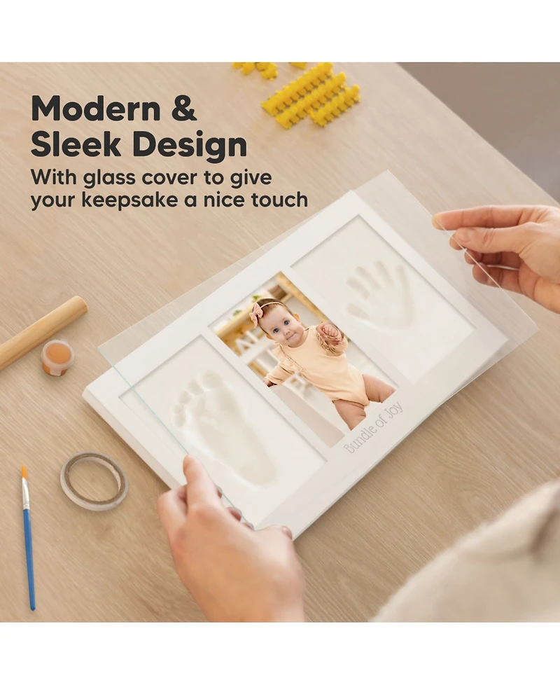 Duo Baby Hand and Footprint Kit, Handprint Newborn Photo Frame, Keepsake for New Mom