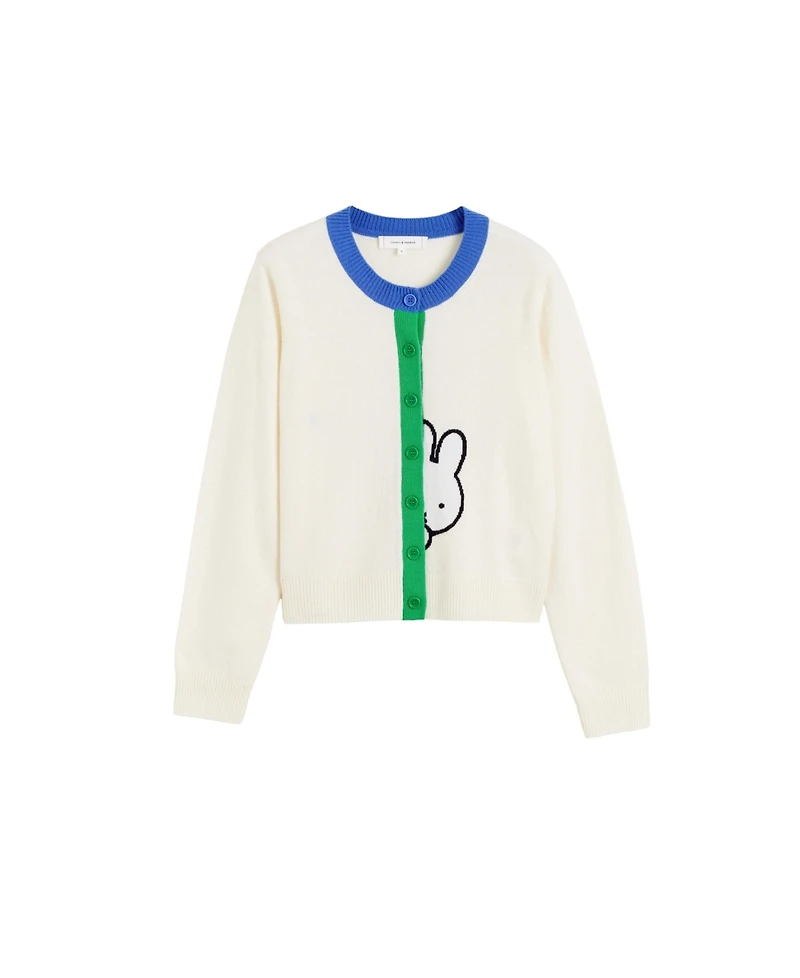 Chinti & Parker Women's Miffy Peek-Placket Wool-Cashmere Sweater