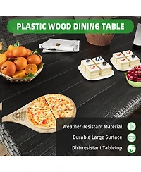 Gaomon 7-Piece Outdoor Patio Set with Wicker Rattan Dining Table