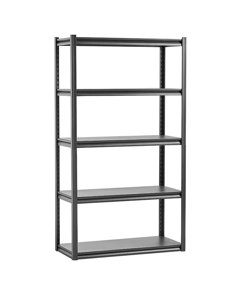 Mecale 5-Tier Garage Storage Shelves, 18"D x 40"W x 72"H, 2000 lb Capacity, Adjustable Metal Utility Shelving Rack, Black