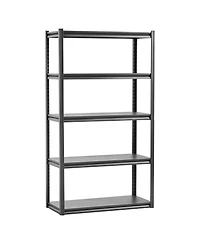 Mecale 5-Tier Garage Storage Shelves, 18"D x 40"W x 72"H, 2000 lb Capacity, Adjustable Metal Utility Shelving Rack, Black