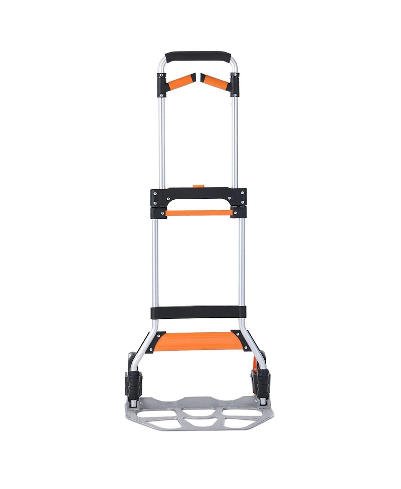 Mecale Folding Hand Truck, 309 lb Capacity, Aluminum Convertible Hand Truck & Dolly, Telescoping Handle, Pp+Tpr Wheels, Lightweight Cart