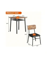 Gaomon Kitchen Table Dining Room Set For 2 3Piece Modern Dining Table Set for Dining Room, Home Office, Living Room