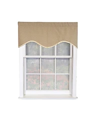 Rlf Home Dapple Cornice 100% Cotton Rod Pocket Lined Window Valance 50" x 17"