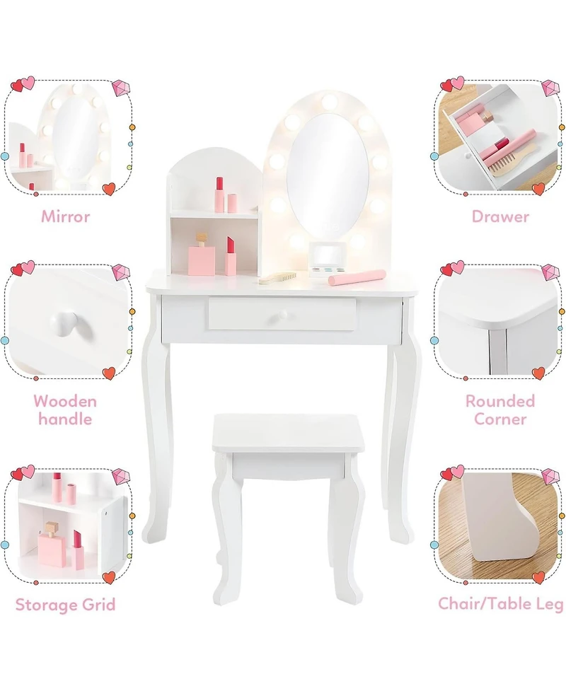 Gaomon Kids Vanity - Vanity Desk Mirror Lights