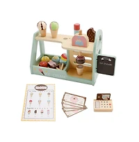 Bruce & Shark Wooden Ice Cream Shop Playset for Kids, Encourages Creative Role-Play
