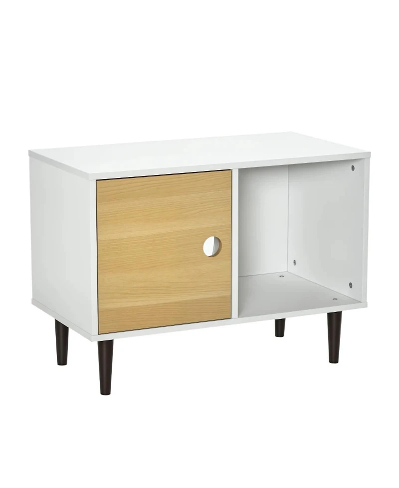 Aostirmotor Wooden Cat House with 4 legs in White