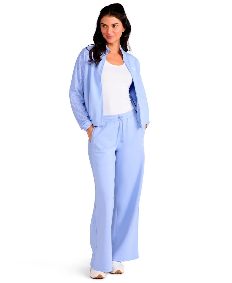 Puma Women's Lace Bubble Hem Mock Neck Jacket