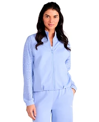 Puma Women's Lace Bubble Hem Mock Neck Jacket
