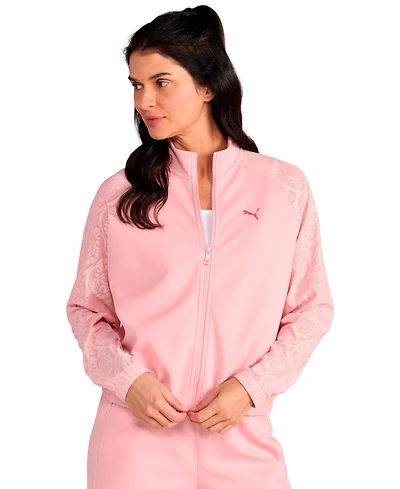 Puma Women's Lace Bubble Hem Mock Neck Jacket