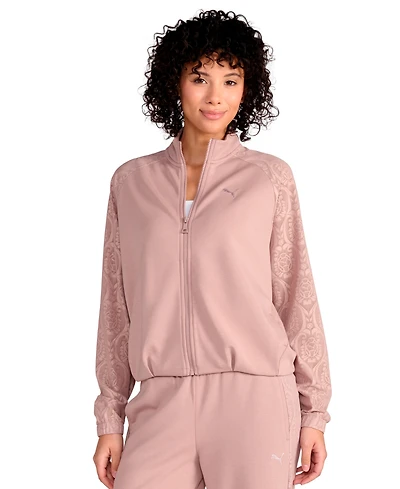Puma Women's Lace Bubble Hem Mock Neck Jacket