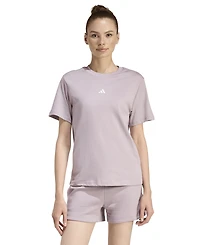 adidas Women's Short-Sleeve Cotton Crewneck Logo T-Shirt