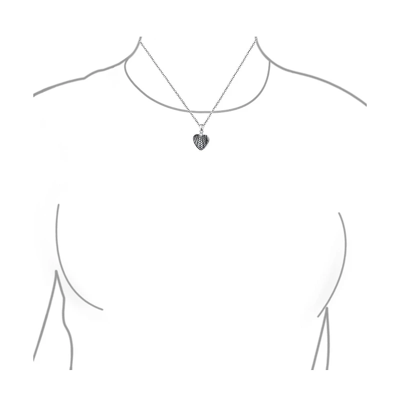 Bling Jewelry My Angel Word Angel Wing Heart Locket Pendant Necklace .925 Sterling Silver