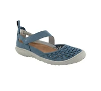 Jbu Women's Bianca Mary Jane Round Toe Flats