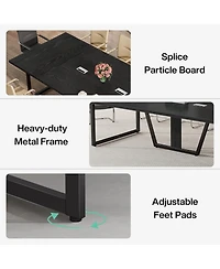 Tribesigns 94.5-Inch Conference Table for 10 People, Industrial 8 Ft Meeting with Two Grommets Home Office, Studio, Business
