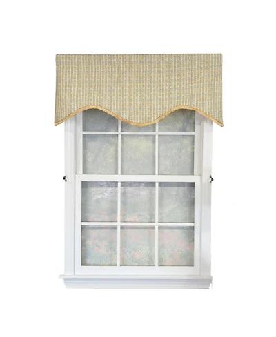Rlf Home Rosalinda Cornice 100% Cotton Rod Pocket Lined Window Valance 50" x 17" Yellow