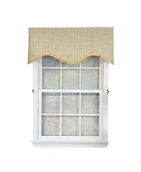 Rlf Home Rosalinda Cornice 100% Cotton Rod Pocket Lined Window Valance 50" x 17" Yellow