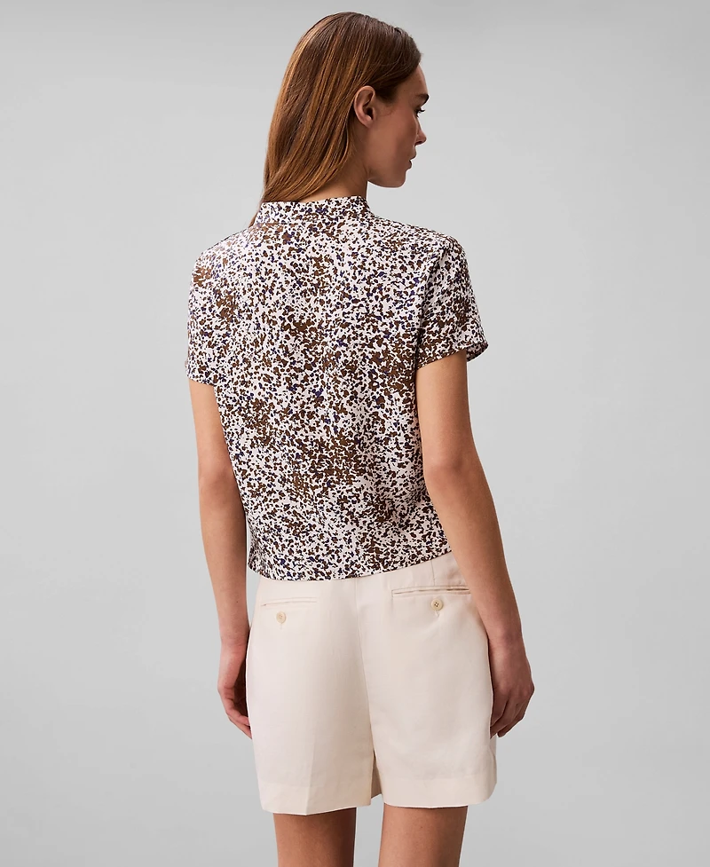 Calvin Klein Women's Printed Wrap Top