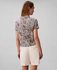 Calvin Klein Women's Printed Wrap Top