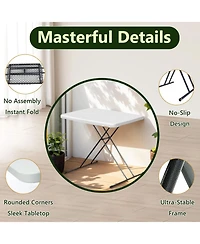 Folding Table 30 Inch Small Desk Adjustable Height Tv Tray for Laptop Couch Camping