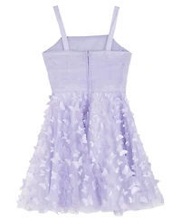Rare Editions Girls' 7-16 Glitter Square Neck Dress