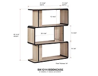 Kings Brand Furniture Nathan Wooden Display Book Shelf Bookcase – Shelving Rack Unit Organizer